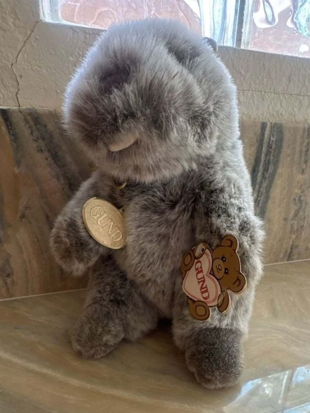 Vintage Gund Shadow the Groundhog Gray Plush Animal Style 1225 with Tags